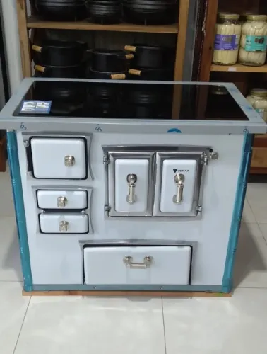  Fogão a Lenha Vitroceramico Venax com Gabinete Nº 2 - Branco
