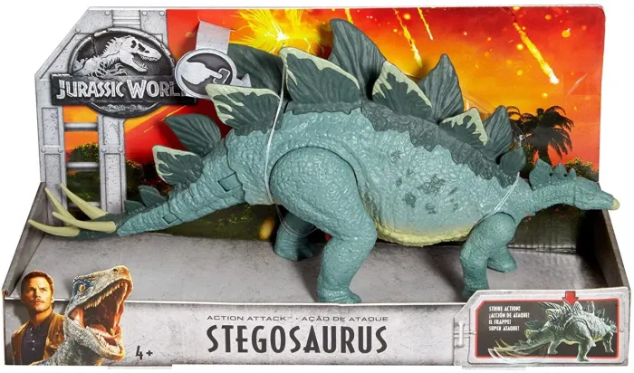Dinossauro Stegosaurus Ação de Ataque Jurassic World Mattel Original Lacrado