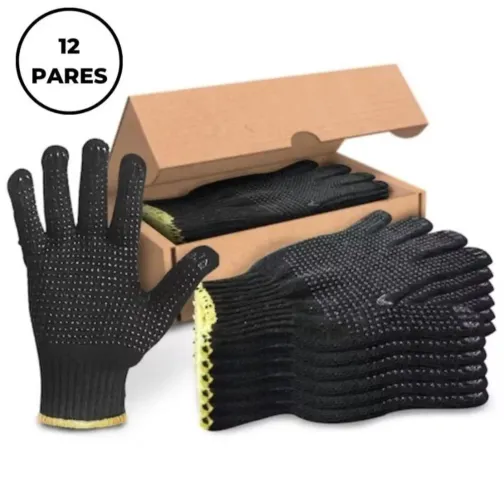 LUVA PIGMENTADA DE PROTEÇÃO PRETA  ( 12 PARES ) CA 34491 KALIPSO