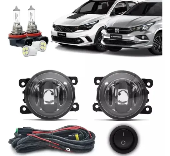 Kit Farol De Milha Fiat Argo Cronos 2017 2018 2019 2020 2021
