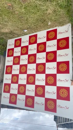 Banner painel faixada propaganda bronze natural