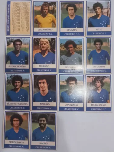 Futebol cards ping pong - Cruzeiro - 14 cards.