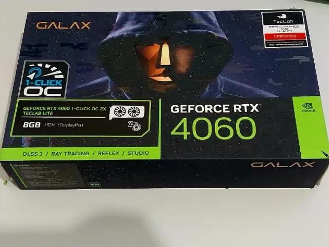 Placa de vídeo Galax GeForce RTXTi 4060 8GB (NUNCA USADA)