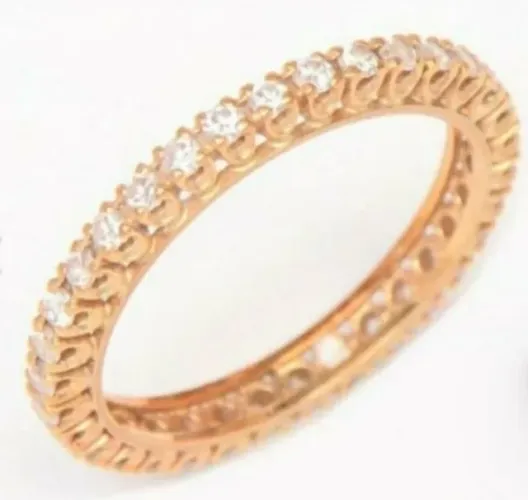 ALIANÇA INTEIRA DE DIAMANTES (1,35CT), EM OURO AMARELO 18K 750, MARCA VIVARA.