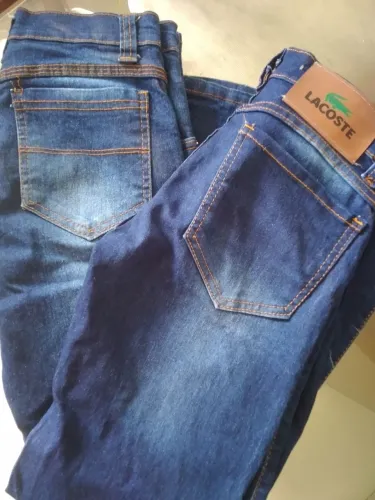 Calça Jeans Lacoste Infantil - Tamanho 10