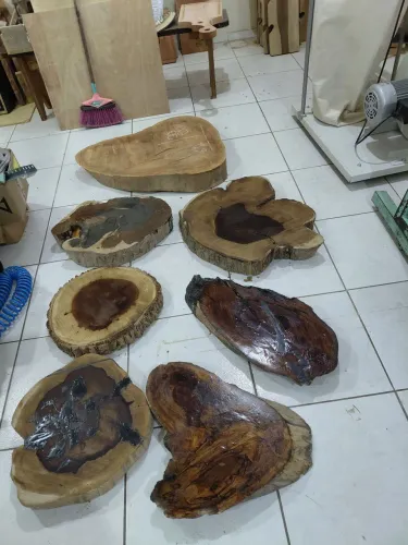 Bolachas de madeira 