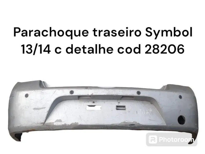 Parachoque traseiro Renault symbol 13/14 c detalhe 