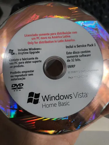 Dvd Windows Vista original Microsoft