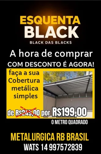 Cobertura metálica com telha galvanizada simples 