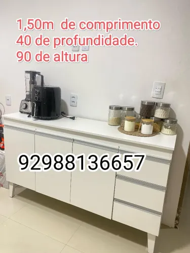 Armário de Cozinha Branco 1,50m