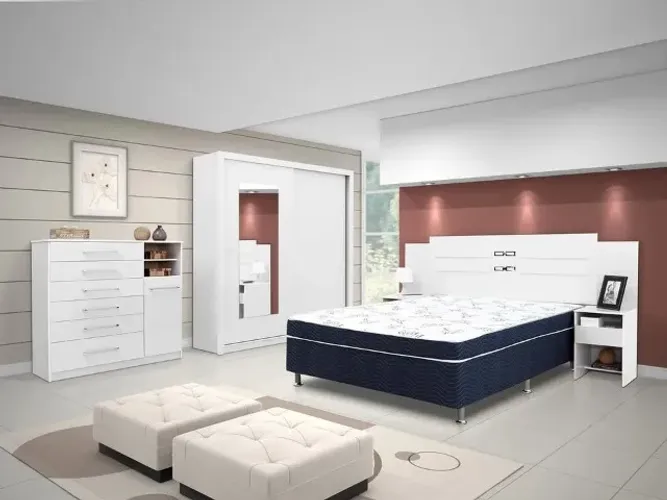 Cama Box Casal Conjugado 43x138x188cm