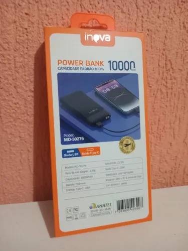 Power Bank Inova 10000mAh - Carregamento Rápido