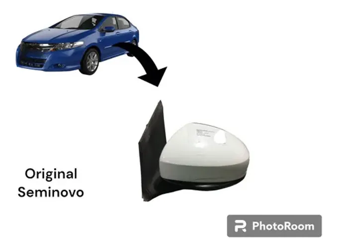 Retrovisor Honda City 2015 2016 Á 2019 Sem Pisca Esquerdo