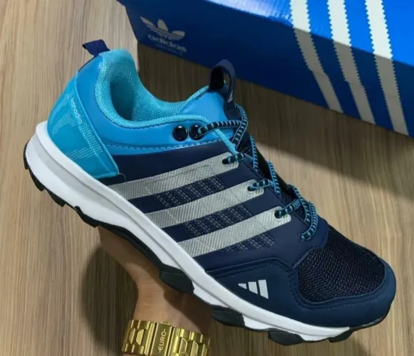 Tênis Adidas Kanadia Azul e Branco