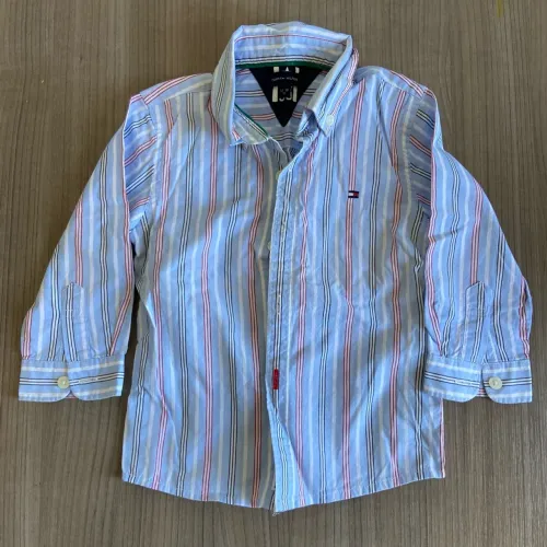 Camisa Tommy Hilfiger Listrada Azul