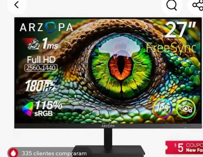 Monitor 2k 27 polegadas 180hz NOVO LACRADO
