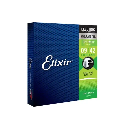 Corda de Guitarra Elixir 009 Super Light Optiweb - Brilho e Durabilidade Incomparáveis