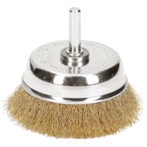 Escova De Aço Para Furadeira Com Haste Copo 50mm 2 Pol