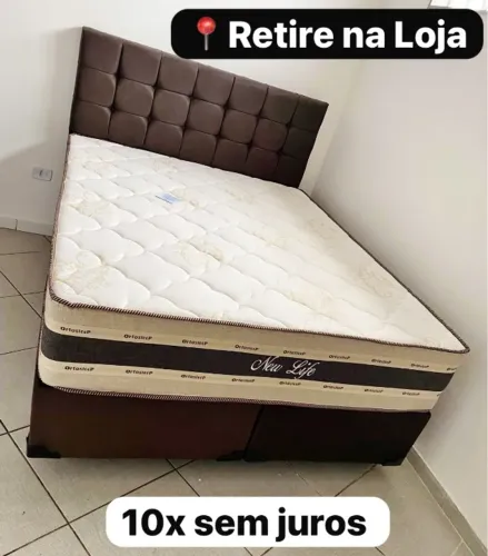 Cama box colchão e base brinde