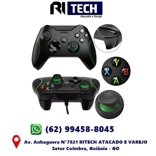 Controle Manete Xbox One Com Fio Joystick Vídeo Game Pc Gamer