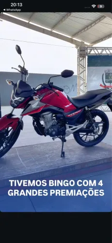 Titan Cg 160 0 km moto de sorteio está na concessionária 