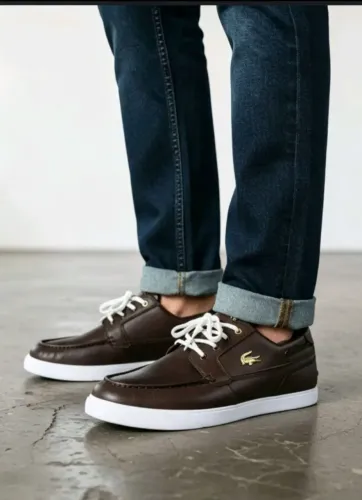 Sapatênis Lacoste Masculino Couro Marrom Original 42 