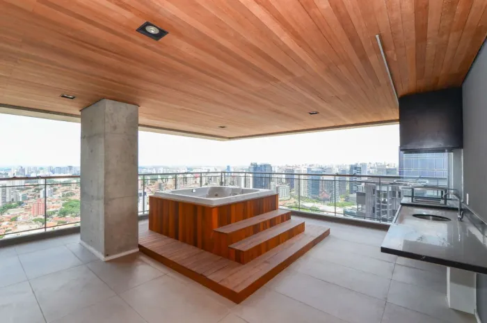 Apartamento, com 1 quarto, à venda, 88 m² Varanda gourmet com jacuzzi no Brooklin