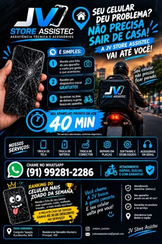 Conserto de celulares em 40min. 100% de garantia