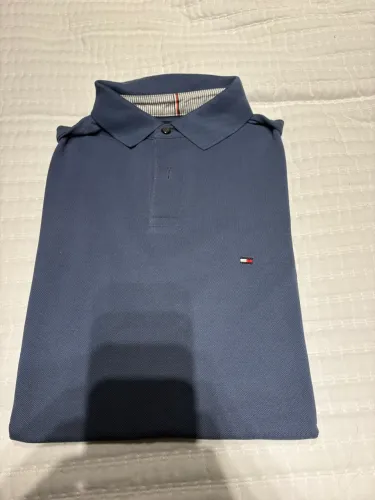 Polo Tommy Hilfiger slim fit azul escuro