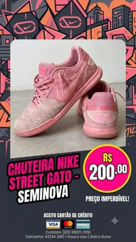 Chuteira Nike street gato
