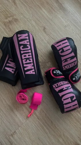 kit de luvas caneleira e bandagem