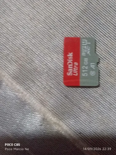 Cartão de memória SanDisk de 512 GB