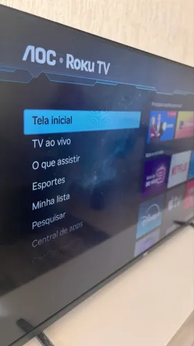 Smart Tv 43" Full Hd Com Roku Tv 43s5135/78g Aoc Bivolt Cor Preto