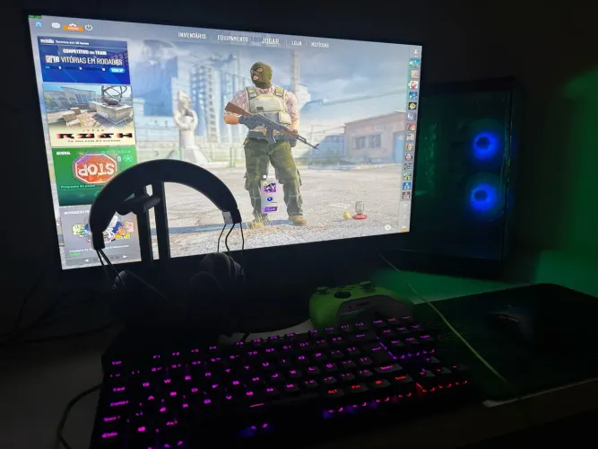 Setup Gamer Completo Ryzen 7 5700X + RX 7600 + Monitor AOC 100HZ
