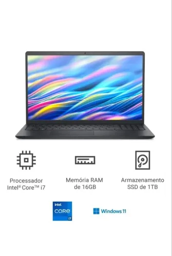 Notebook Dell Inspiron 15 i7 13ª Geração, 16GB, SSD 1TB - Impecável