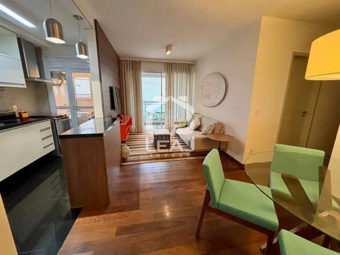 Apartamento mobiliado para venda e locação de 70m² na Vila Nova Conceição com 2 quartos e 