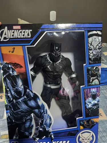 Boneco articulado pantera negra 50cm marvel avengers