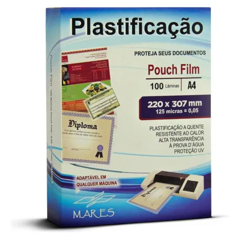 Plastico para Pmastificação Pouch Film mares A4 220X307 / 100 unidades