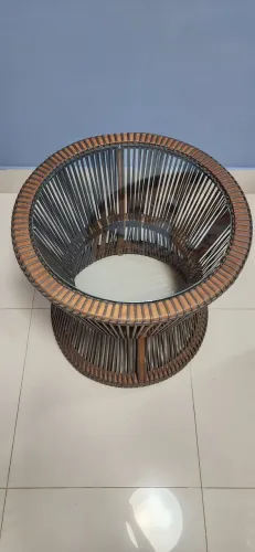 Mesa lateral/canto Franccino Móveis- 60x60, alto padrão (impecável)