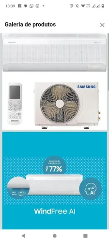 Ar condicionado e TV semi-novos