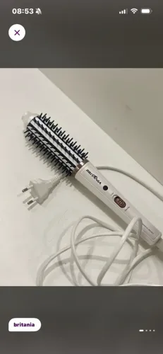 escova modeladora britânia bec04 bivolt branca