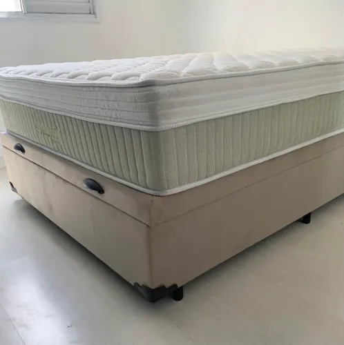 Cama Baú Casal + Colchão 30cm Molas Ensacadas NOVO