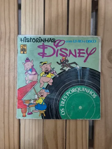 Historinhas Disney - Os Três Porquinhos - livro e vinil