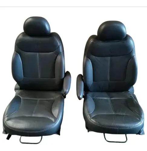 Par Banco Dianteiro Em Couro Citroen C3 2004 2005 2006 2007 Preto