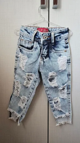 Calça jeans estilosa unisex 1 aninho