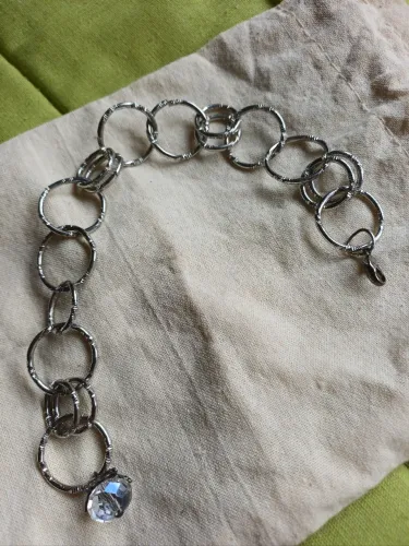 pulseira bijuteria cristal na ponta
