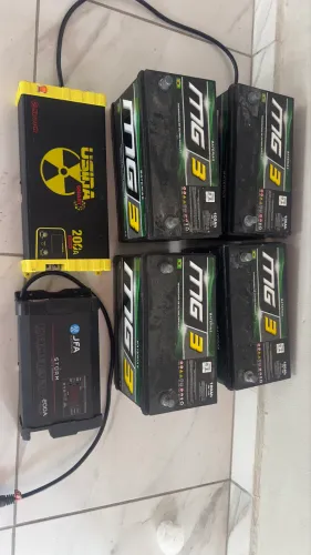 Bateria de 100 amp + fonte de 200 amp