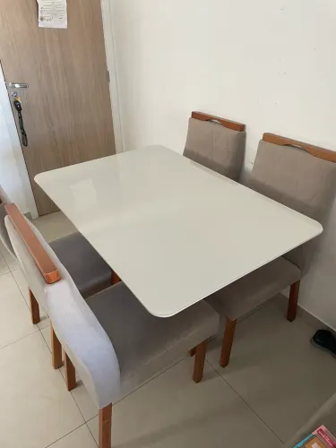 Mesa tampo vidro 120x80