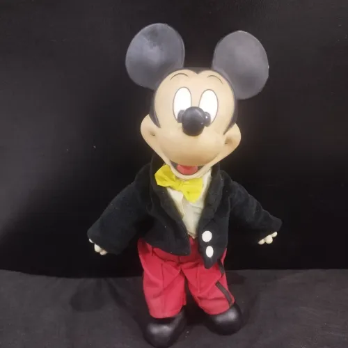 Boneco Antigo Mickey Mouse Anos 80 Vintage - Coleção Disney