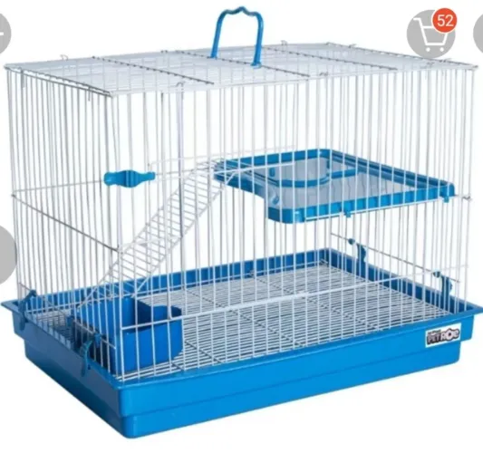 Gaiola com andar para coelho, chinchila ou porquinho da Índia.